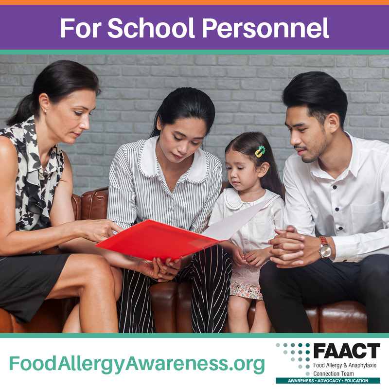 Communicating with school personnel as a parent of a child with food allergies